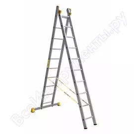 Профессиональная двухсекционная лестница Алюмет P2 9210