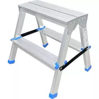 Алюминиевая двухсторонняя стремянка LadderBel 2 ступени STR2-AL-2