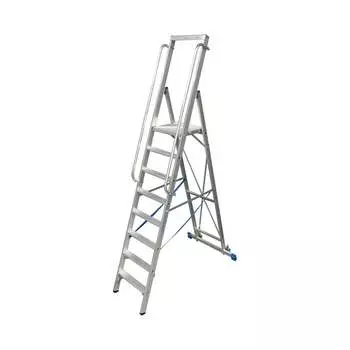 Алюминиевая стремянка на роликах Krause STABILO 127822