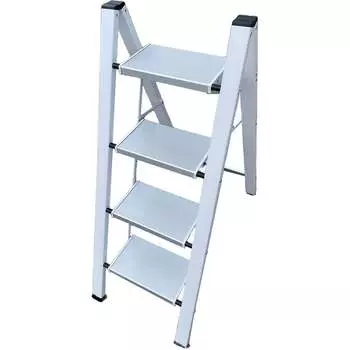 Алюминиевая стремянка SevenBerg milano 4 широкие ступени белая Milano-4white