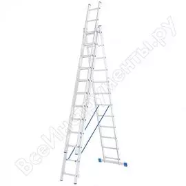 Алюминиевая трехсекционная лестница СИБРТЕХ 97822