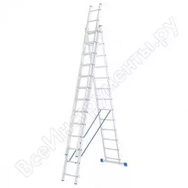 Алюминиевая трехсекционная лестница СИБРТЕХ 97823