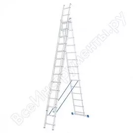 Алюминиевая трехсекционная лестница СИБРТЕХ 97824