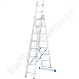 Алюминиевая трехсекционная лестница СИБРТЕХ 97818
