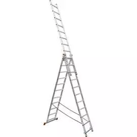 Алюминиевая трехсекционная лестница TDM Народная ЛА SQ1028-0204
