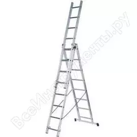 Алюминиевая трёхсекционная лестница Вихрь ЛА 3х8 73/5/1/21