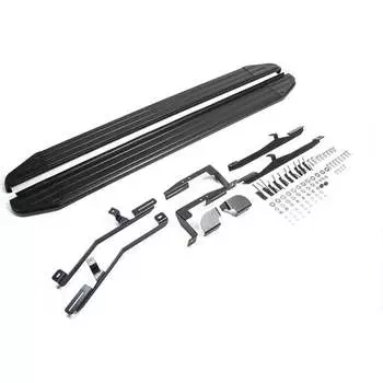 Алюминиевые пороги для Kia Sorento 2012- Rival Premium-Black A173ALB.2305.2