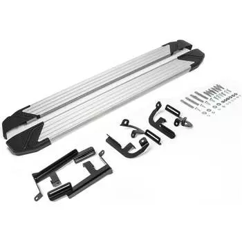 Алюминиевые пороги для Lifan X60 2016- Rival Silver F160AL.3302.3