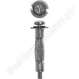 Оцинкованный анкер молли для пустотелых материалов ЗУБР 8 мм x M4x38 мм (100 шт.) 302472-04-038