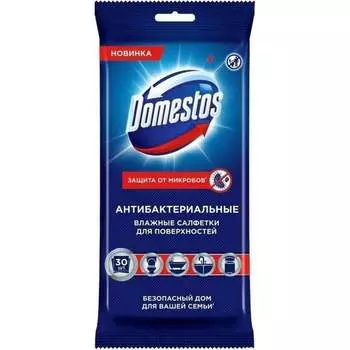 Антибактериальные влажные салфетки для лчищения поверхностей DOMESTOS 67634598