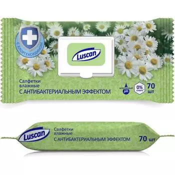 Антибактериальные влажные салфетки Luscan 559404