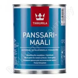 Антикоррозионная эмаль для металла tikkurila панссаримаали база с 9 л эмаль п/глянц. 22202