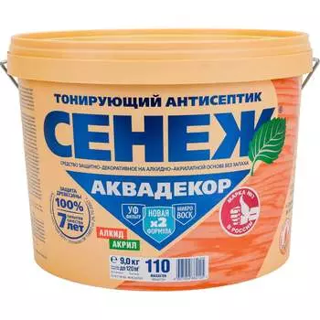 Антисептик для дерева СЕНЕЖ АКВАДЕКОР 11062