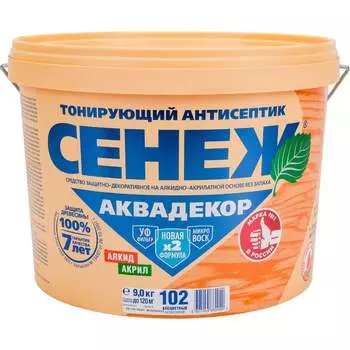 Антисептик для дерева СЕНЕЖ АКВАДЕКОР 11039