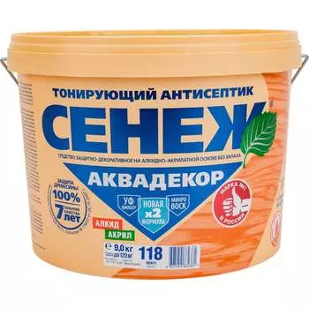 Антисептик для дерева СЕНЕЖ АКВАДЕКОР 11031