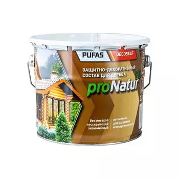 Антисептик лессирующий для дерева Pufas СЕРЫЙ ТУМАН Decoself (9л) тов-214548