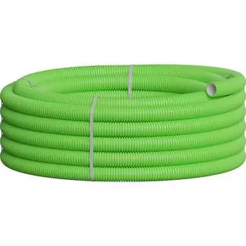 Антистатическая антибактериальная гибкая двустенная вентиляционная труба для воздуховода Экопласт 803075GN