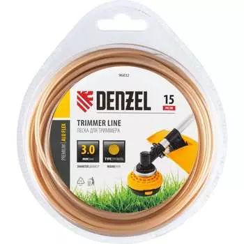 Армированная алюминием леска для триммера Denzel ALUFLEX 96832