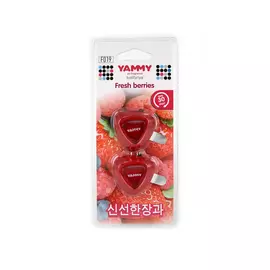 Ароматизатор на дефлектор yammy жидкий, fresh berries 64489