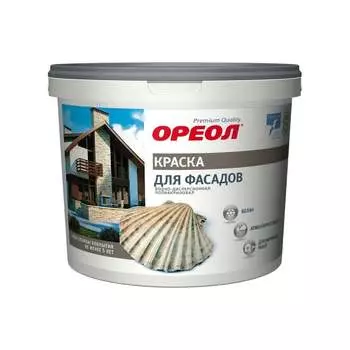 Атмосферостойкая водно-дисперсионная полиакриловая краска для фасадов для наружных работ ОРЕОЛ 5475