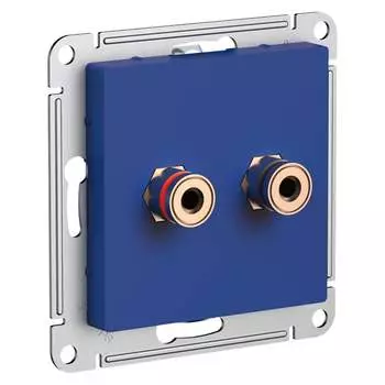 Аудиорозеткая Systeme Electric Atlasdesign аквамарин ATN001187