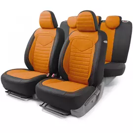 Авточехлы AUTOPROFI LINEN LIN-1505 BK/ORANGE
