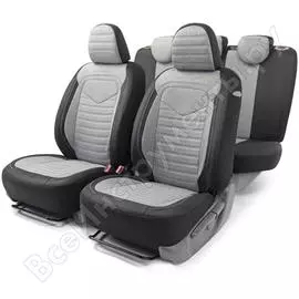 Авточехлы AUTOPROFI LINEN LIN-1505 BK/L.GY