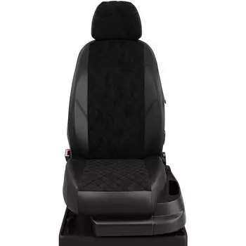 Авточехлы для Volkswagen Touran с 2004-2010 г.в., компактвэн AVTOLIDER1 VW28-0702-EC14-R-blk