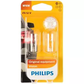 Автолампа PHILIPS W16W W2.1*9.5d 12V /1/10 P-12067-2бл