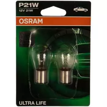 Автолампа Osram P21W BA15s ULTRA LIFE 12V /1/10/50 7506ULT-2BL