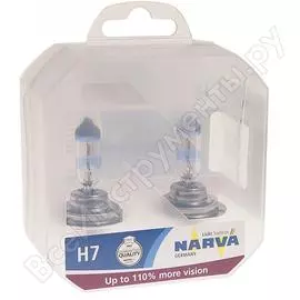 Автолампа narva h7 55 px26d+110 range power 2шт. 12v 1 10 100 480622100
