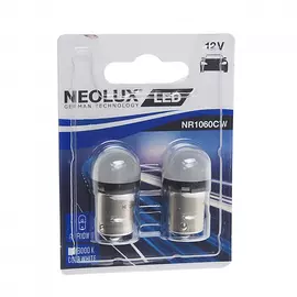 Автолампа neolux r10w ba15s led cold white 6000к блистер, 2шт 12v 1 nr1060cw-02b