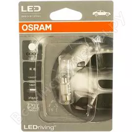 Автолампа osram c5w sv8.5-8, 31 мм led standart cool white 6000к 6431cw-01b