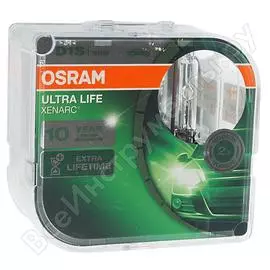 Автолампа osram d1s 35 pk32d-2 xenon ultra life 12v, 2 шт. 1,10 66140ult-hcb