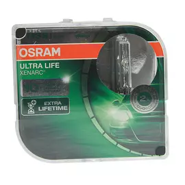 Автолампа osram d3s 35 pk32d-5+70% xenon ultra life 4150k, 2шт 42v, 1, 10 66340ult-hcb