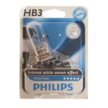 Автолампа philips hb3, 9005 65 p20d+60% vision 4300k 12v 1,10 9005whvb1