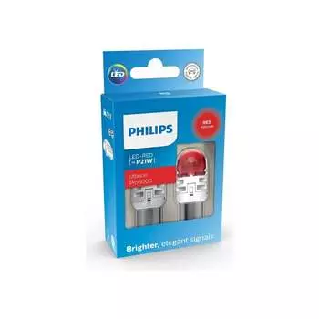 Автолампа PHILIPS P21W BA15S LED RED Ultinon Pro6000 11498RU60X2