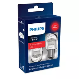 Автолампа philips p21w red x-tremeultinon led 2шт 12v 11498xurx2