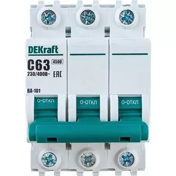 Автомат DEKraft ВА101-3P-063A-C 11084DEK 121926