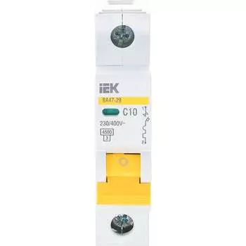 Автомат IEK ВА47-29 1п, C, 10А, 4.5кА MVA20-1-010-C