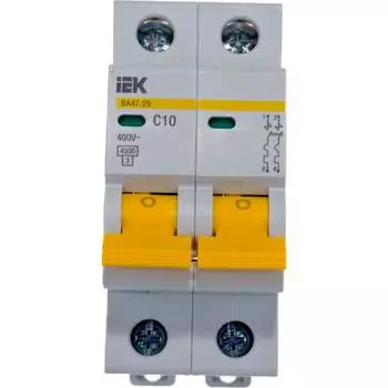 Автомат IEK ВА47-29 2п, C, 10А, 4.5кА MVA20-2-010-C