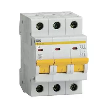 Автомат IEK ВА47-29 3п, C, 4А, 4.5кА MVA20-3-004-C