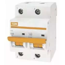 Автомат TDM ELECTRIC ВА47-100 2Р, 10 А, 10 кА, С SQ0207-0056