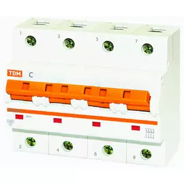 Автомат TDM ELECTRIC ВА47-125 4Р, 32 А, 15 кА, С SQ0208-0089