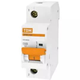 Автомат TDM ВА47-100 1Р, 20 А, 10 кА, С SQ0207-0047