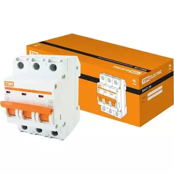 Автомат TDM ELECTRIC ВА47-29 3Р, 5 А, 4,5 кА, В SQ0206-0037