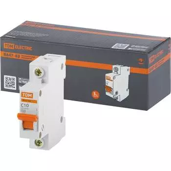 Автомат TDM ELECTRIC ВА47-63 1Р, 10 А, 4.5 кА, С SQ0218-0002