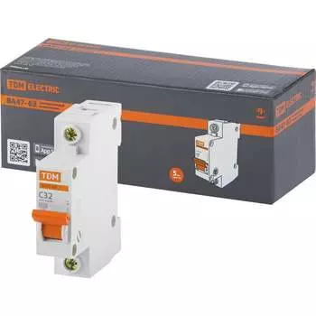 Автомат TDM ELECTRIC ВА47-63 1Р, 32 А, 4,5 кА, С SQ0218-0006