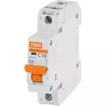 Автомат TDM ELECTRIC ВА47-29 1Р, 10 А, 4,5 кА, С SQ0206-0072
