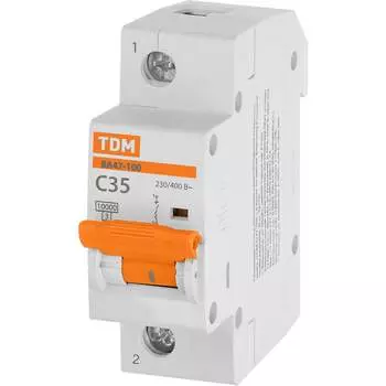 Автомат TDM ELECTRIC ВА47-100 1Р, 35 А, 10 кА, С SQ0207-0050